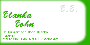 blanka bohn business card